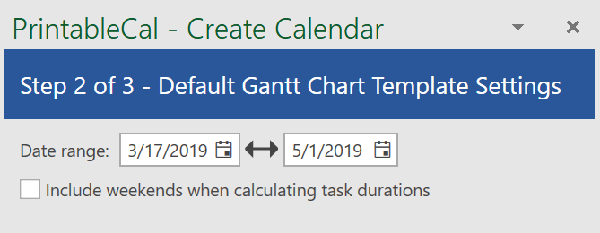 PrintableCal | Gantt Chart Template