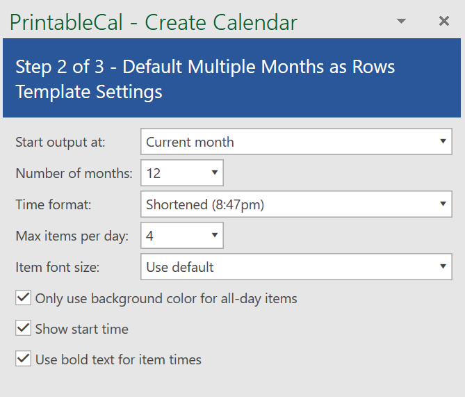 Multiple Month Calendar Template from www.printablecal.com